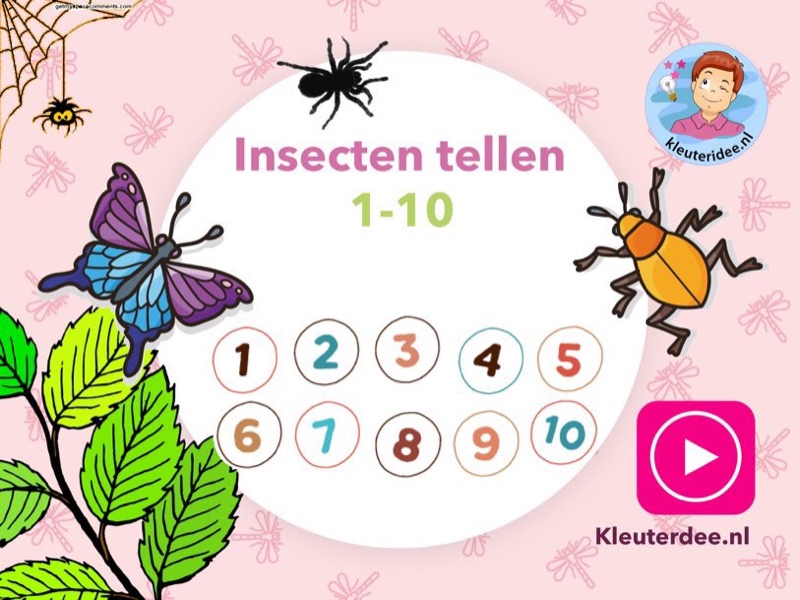 Voorbeeld van TinyTap-spellen insecten