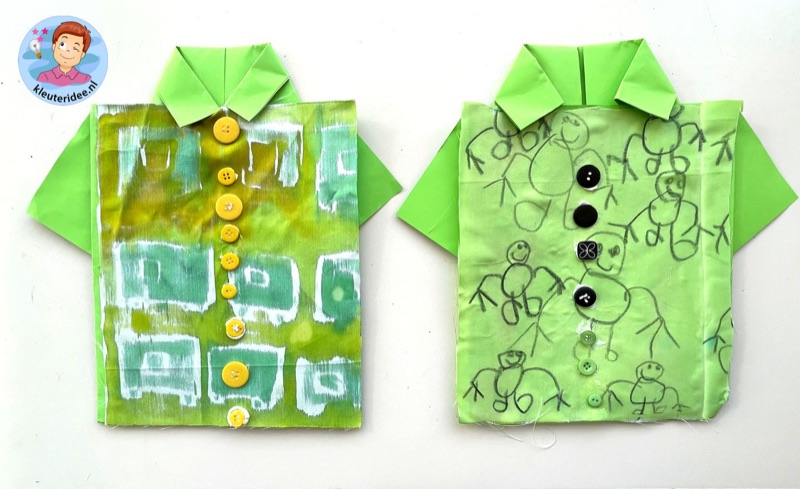 Voorbeeld van Blouse van zelf ontworpen stof