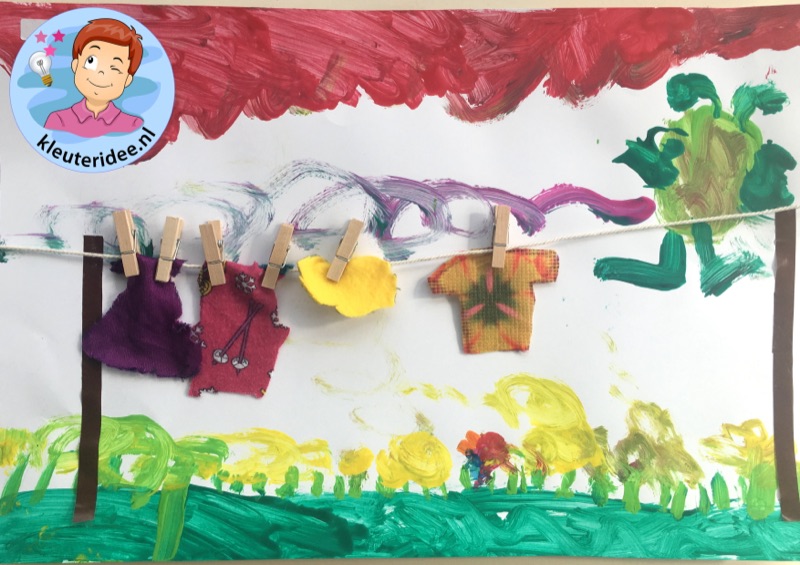 Voorbeeld van Waslijn collage