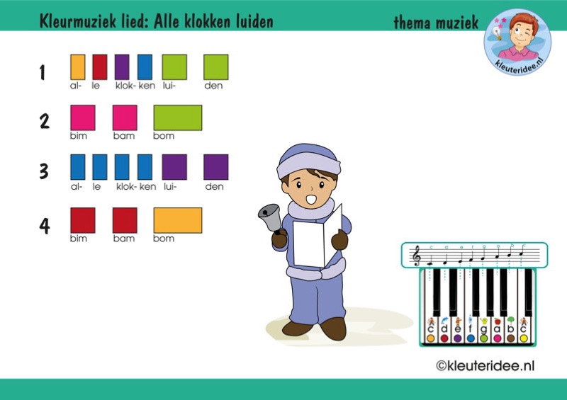 Voorbeeld van Bladmuziek voor de xylofoon