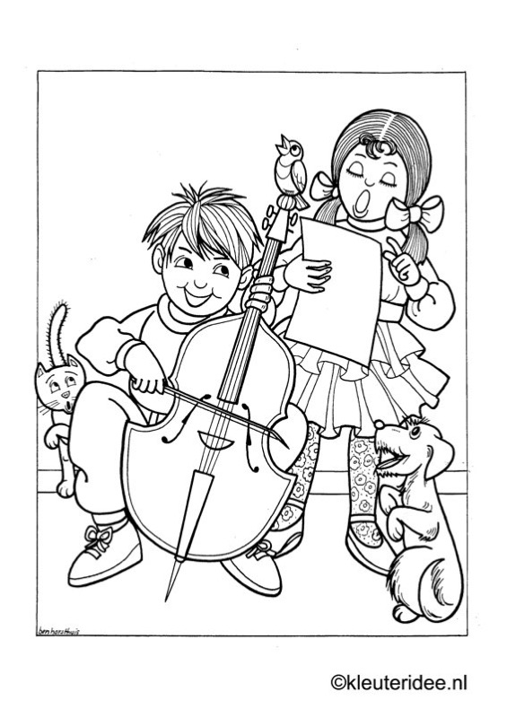Voorbeeld van Kleurplaten muziek