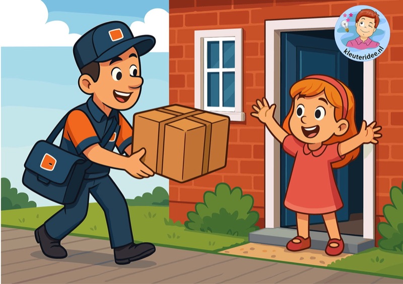 Voorbeeld van Beweegverhaal Postbode Pip en het geheimzinnige pakket