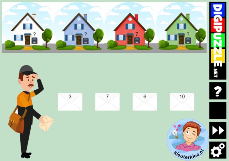 Voorbeeld van Digipuzzle huisnummers post