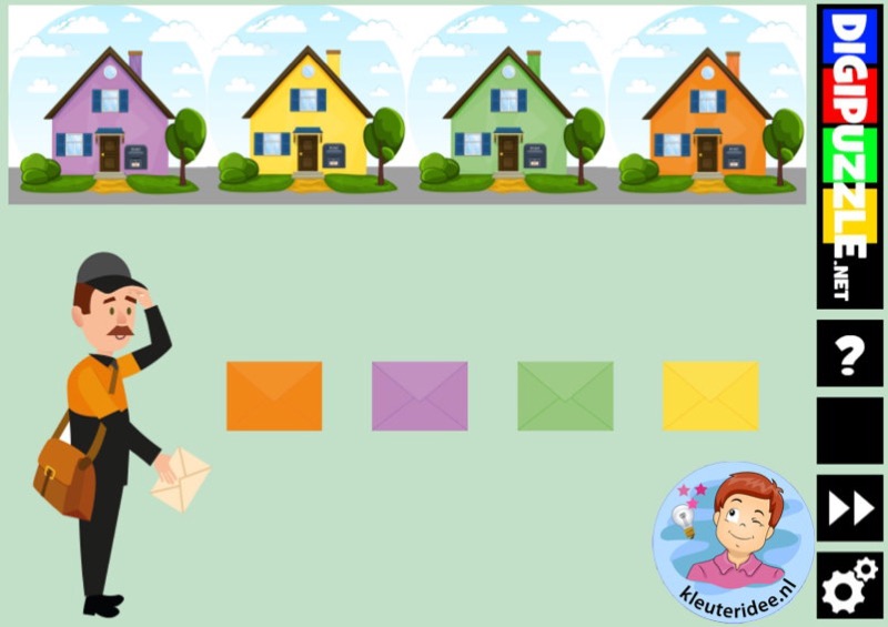 Voorbeeld van Digipuzzle kleuren post