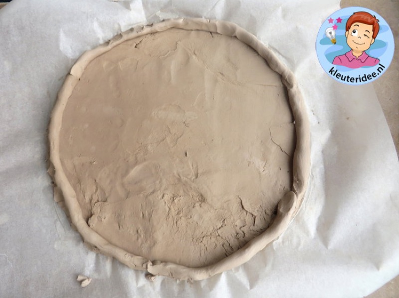 Voorbeeld van Pizza maken van klei