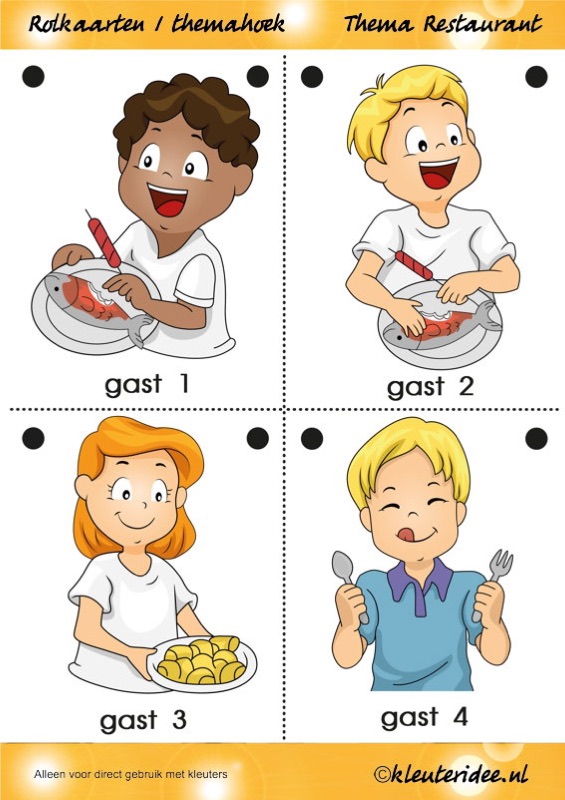 Voorbeeld van Rolkaarten restaurant