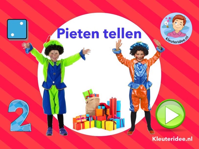 Voorbeeld van TinyTap-digibordlessen Sinterklaas