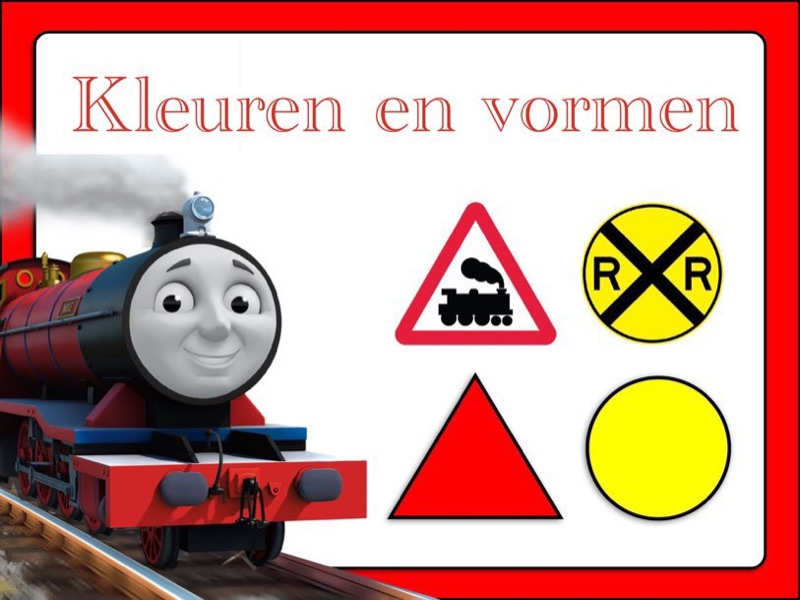 Voorbeeld van Vormen met Thomas de locomotief