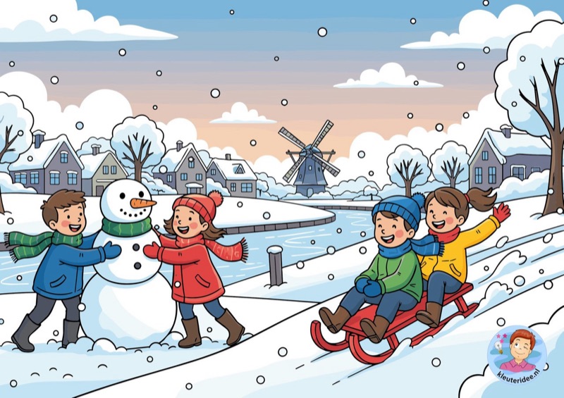Voorbeeld van Interactieve praatplaat winter
