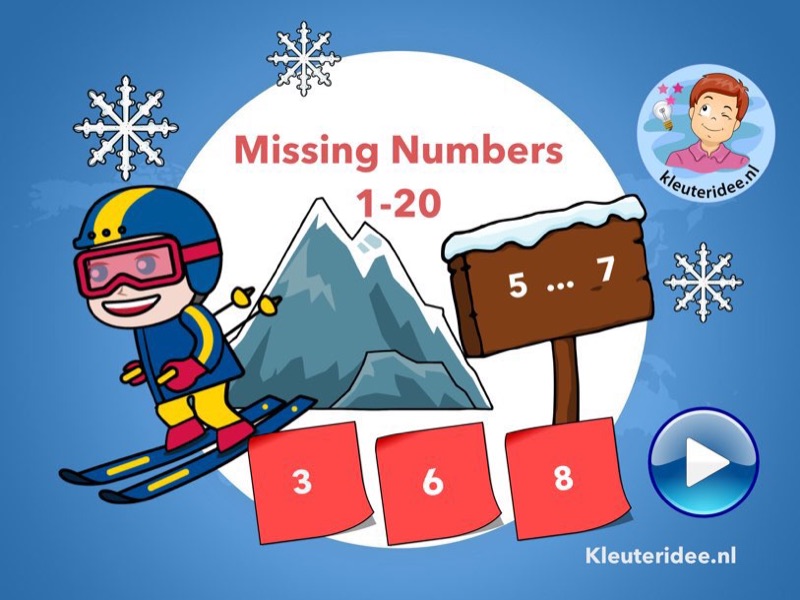 Voorbeeld van TinyTap-spellen winter