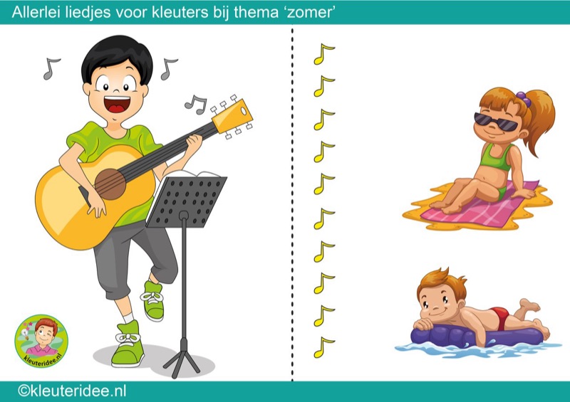 Voorbeeld van Interactieve liedlijst zomer