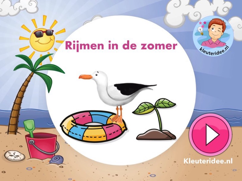 Voorbeeld van TinyTap-spel zomer