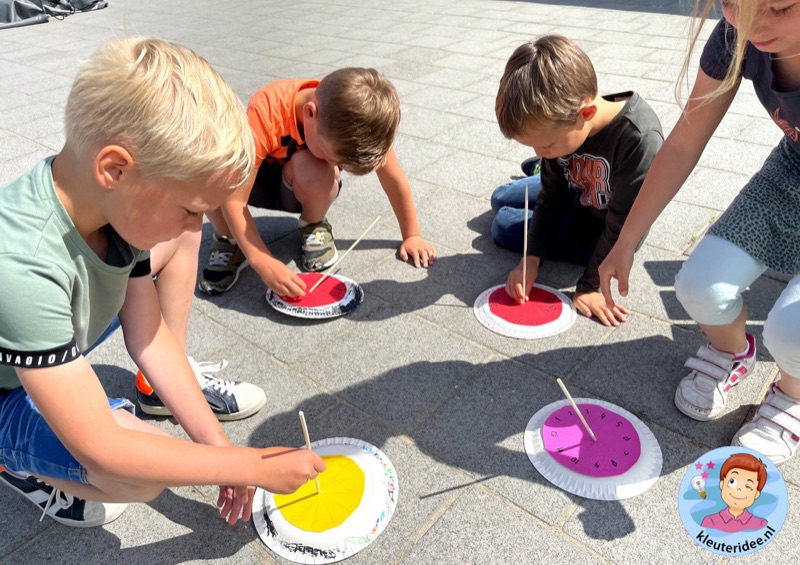 Voorbeeld van Zonnewijzer knutselen