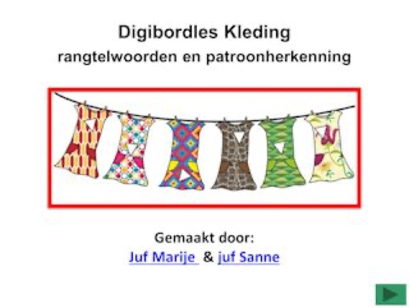 Voorbeeld van Digibordles rangtelwoorden en patroonherkenning