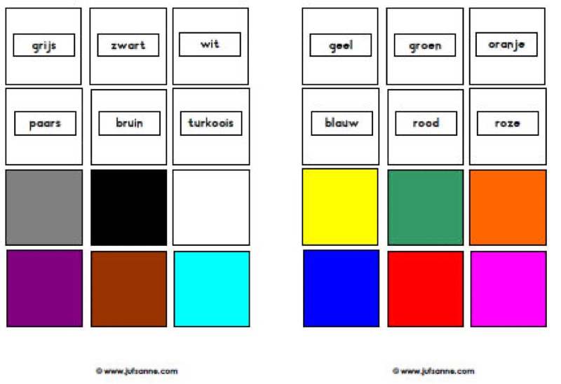 Voorbeeld van Kleurenmemory