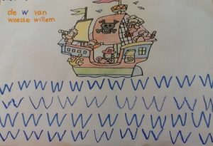 Voorbeeld van Voorbereidend Schrijven: Golven op Zee & Schrijfpatronen