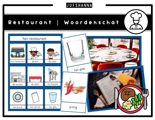 Voorbeeld van Woordenschatpakket: het restaurant