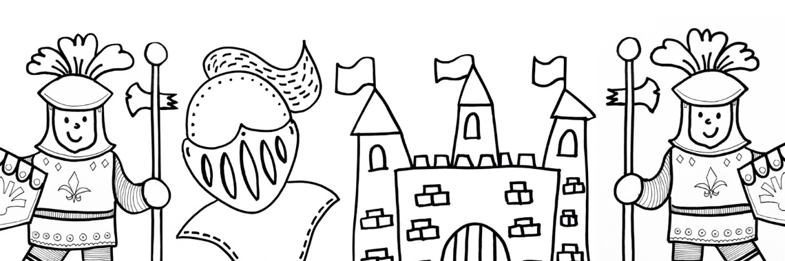Voorbeeld van Kleur- & Zoekplaat: Het Grote Middeleeuwse Kasteel