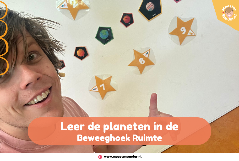 Voorbeeld van Bewegend leren Ruimte: Leer de Planeten in de beweeghoek