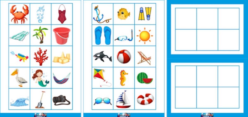Voorbeeld van Zomerbingo