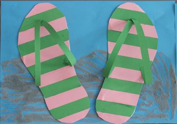 Voorbeeld van Knutsel: Zomerslippers Vouwen & Vlechten van Stroken