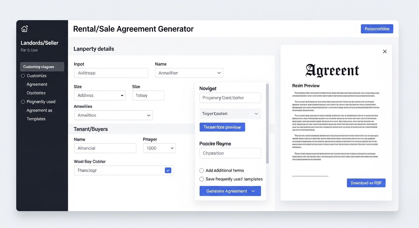 Rental/Sale Agreement Generator