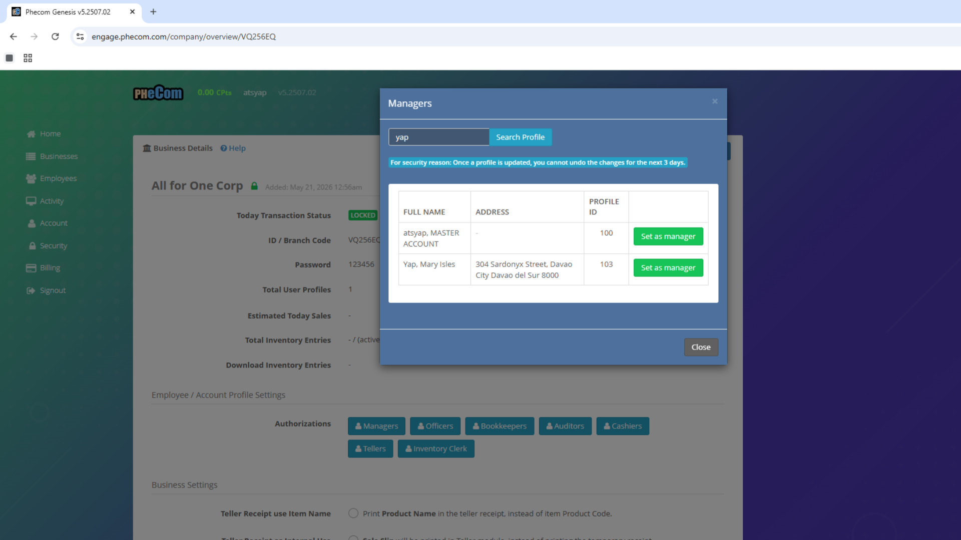 Finalize Permissions