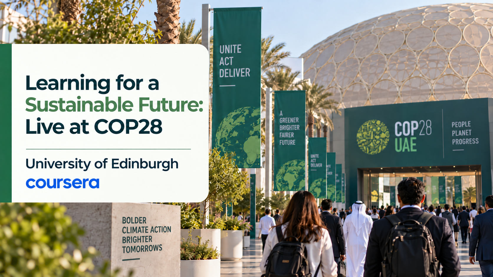 Learning for a Sustainable Future: Live at COP28-Logo