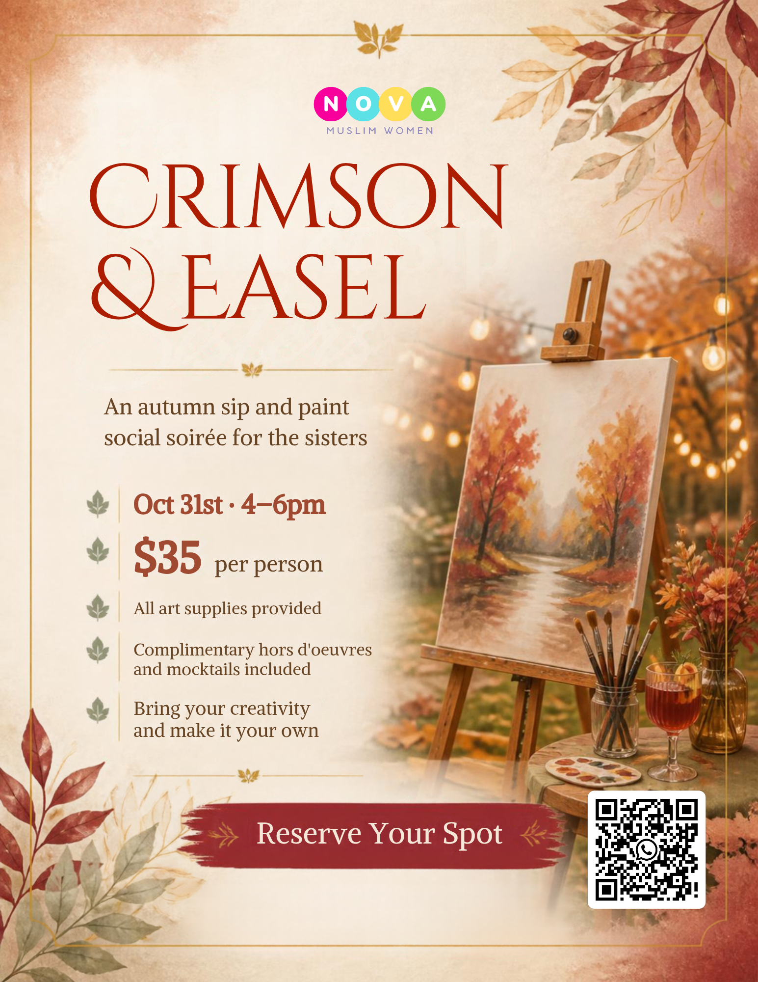 Crimson & Easel: Autumn Paint & Sip Soirée