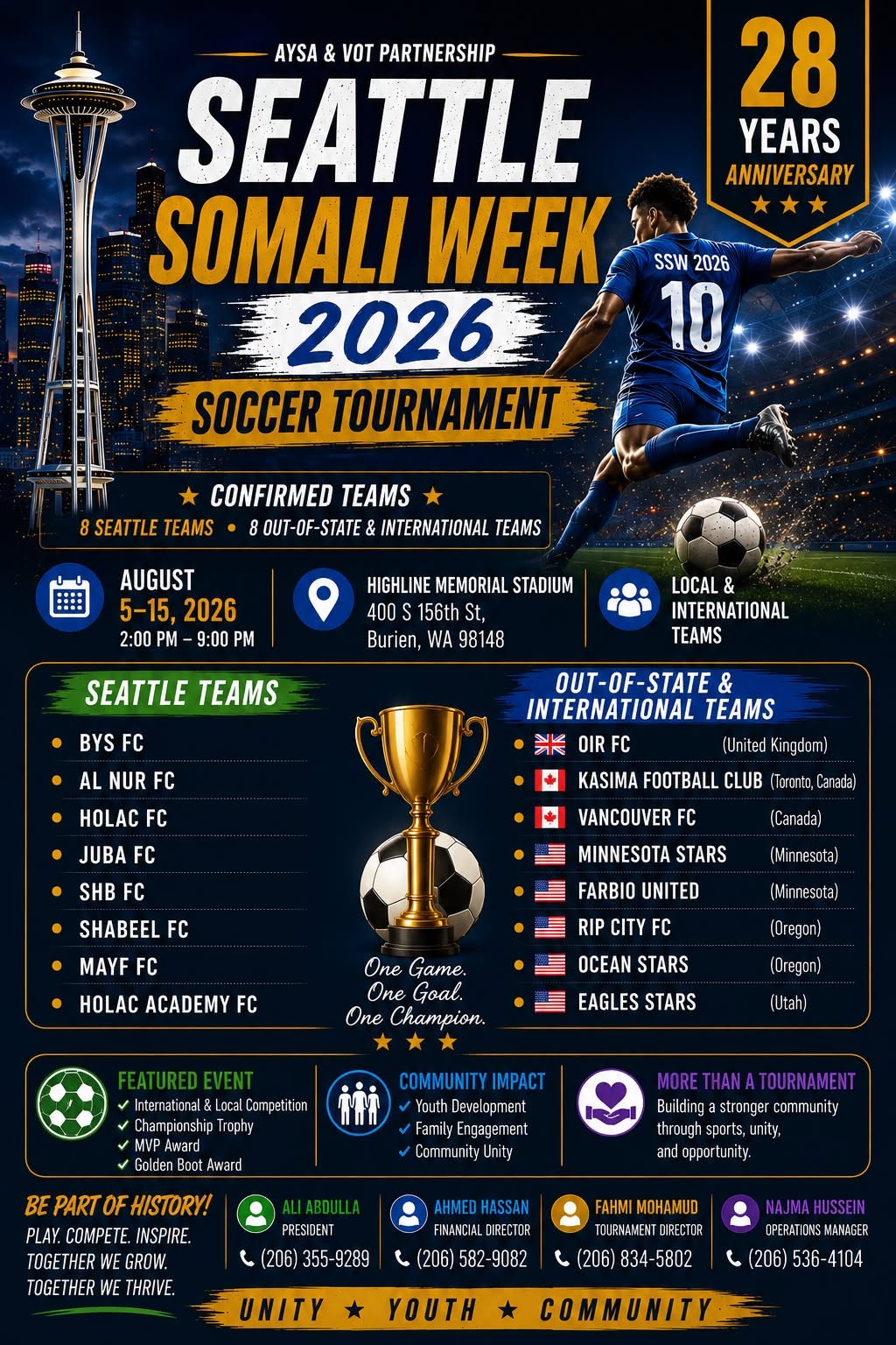 ⚽🔥 SEATTLE SOMALI WEEK 2026 IS OFFICIALLY HERE! 🔥⚽