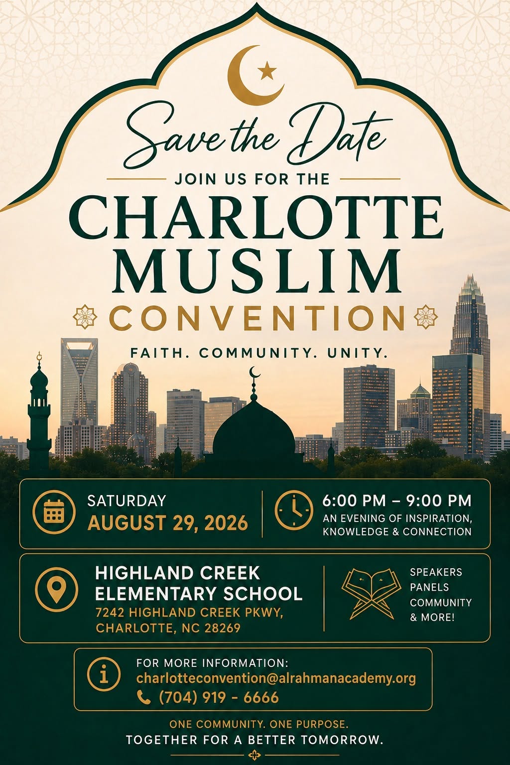 The Charlotte Muslim Convention is coming to Charlotte!