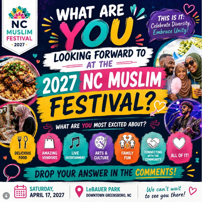 🎉 The countdown to the 2027 NC Muslim Festival is on! ☪️✨