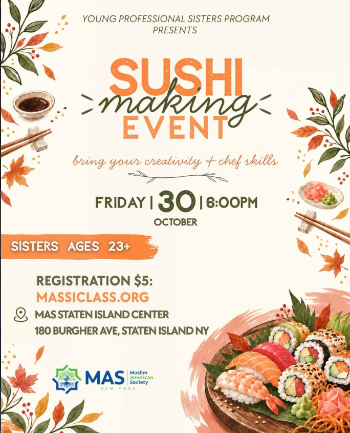 Sushi Making Event | Sisters Ages 23+