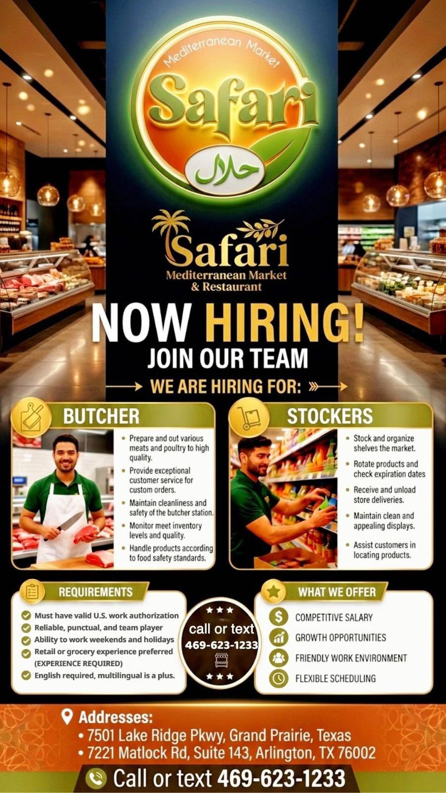 Butcher & Stockers Positions