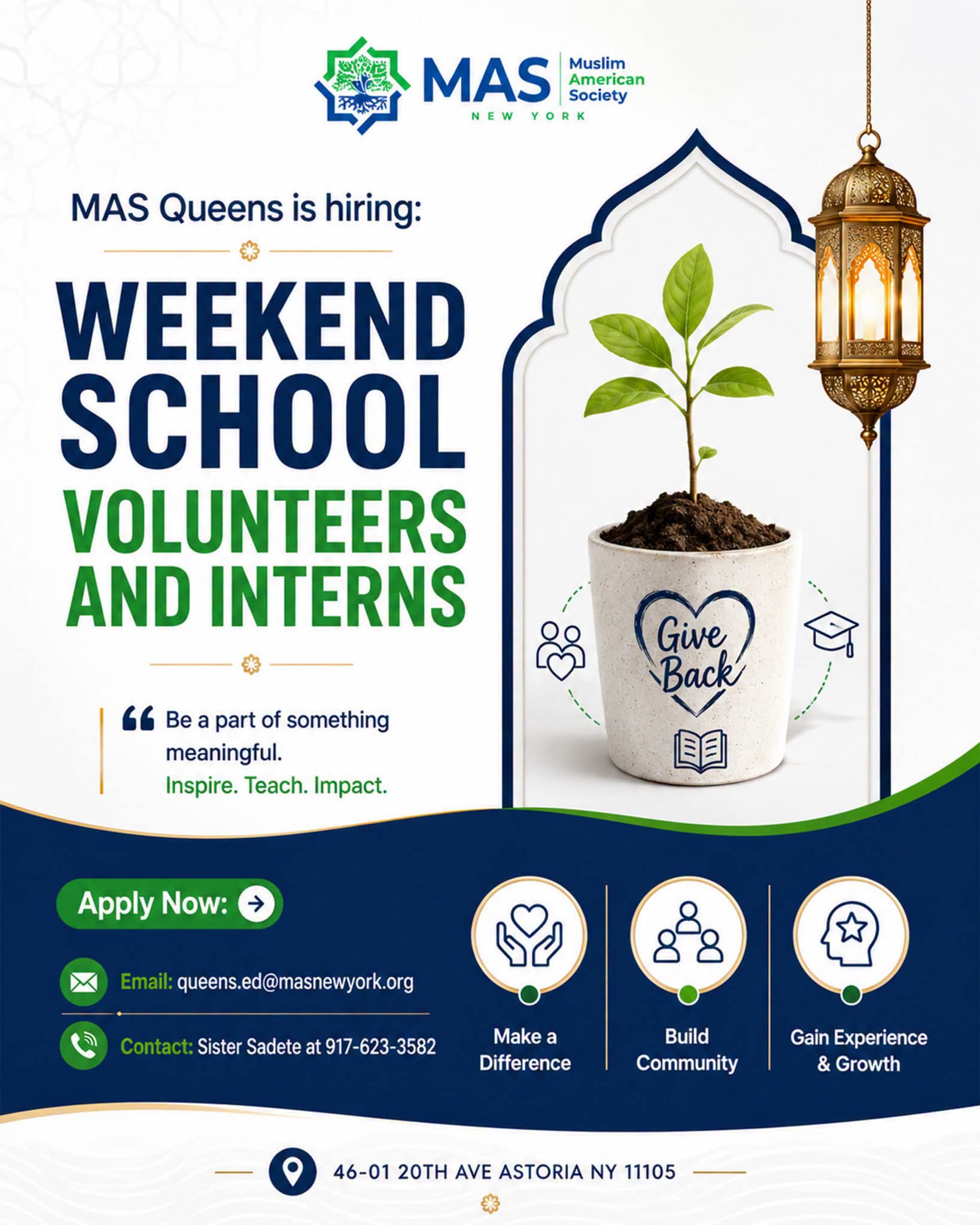 Weekend Volunteers & Interns