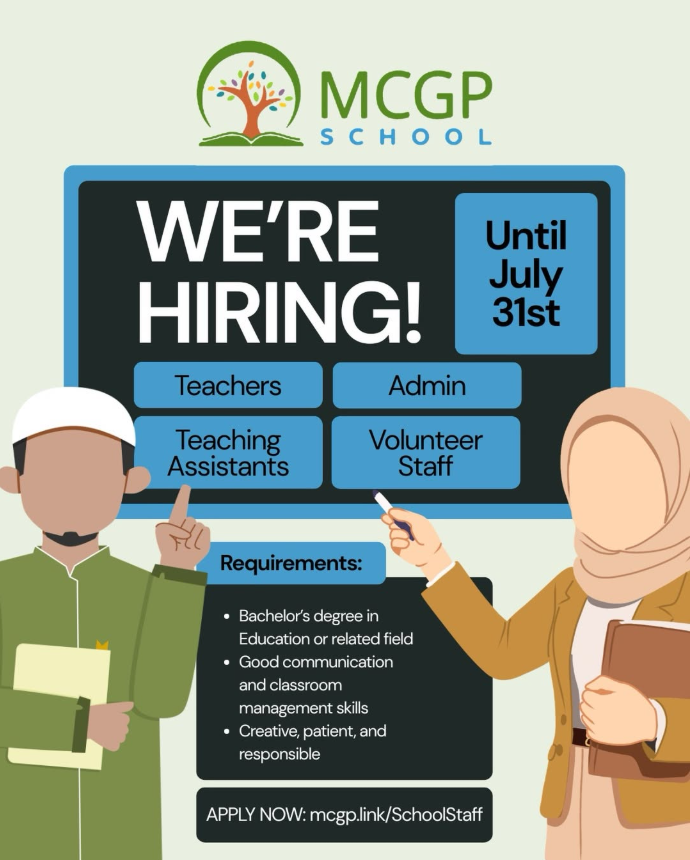 Multiple Positions! | Teachers | Logistic Coordinator | PTA Board Members | Curriculum Head | Student Counselor | Athletics Coordinators