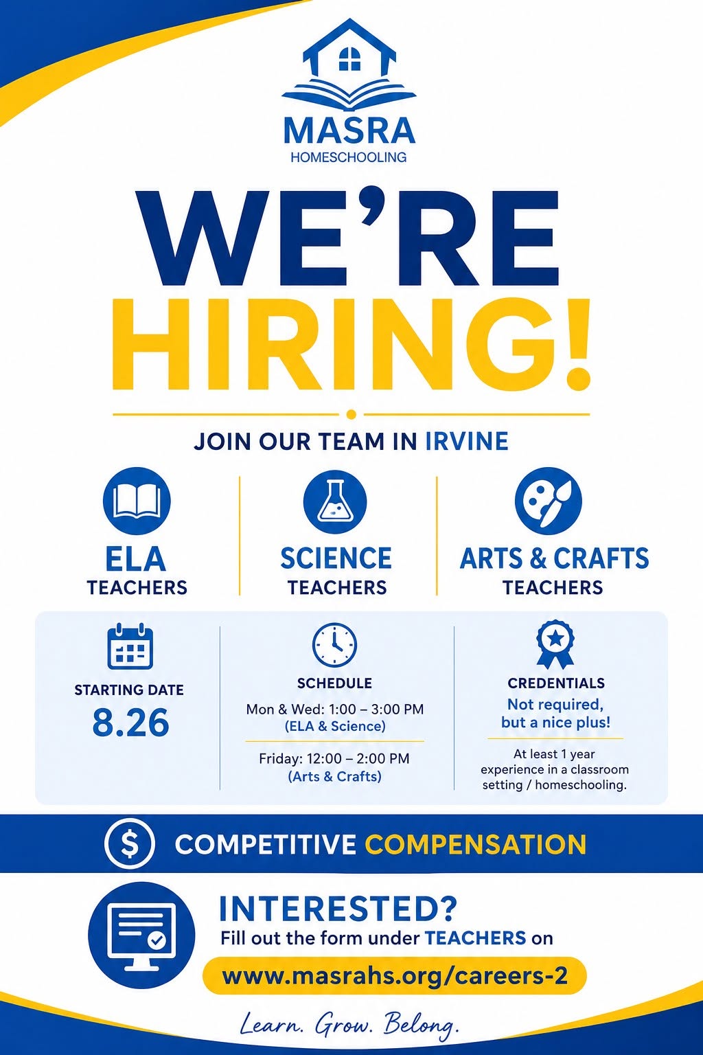 ELA Teachers | Science Teachers | Arts & Crafts Teachers