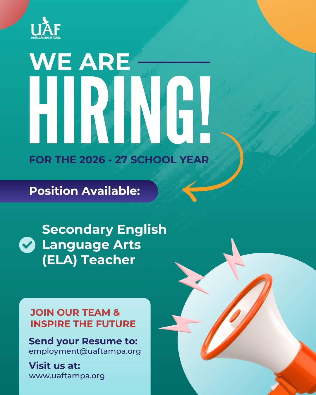 Secondary English Language Arts (ELA) Teacher