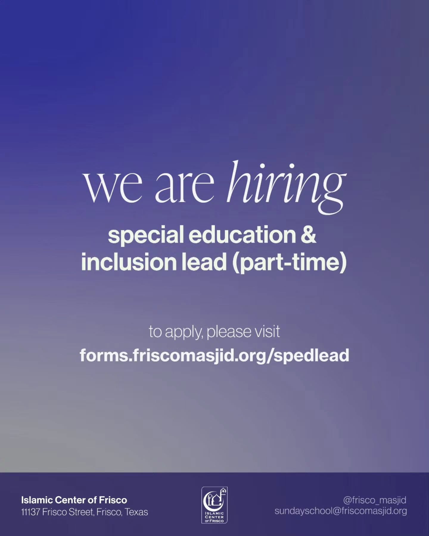 We are hiring!