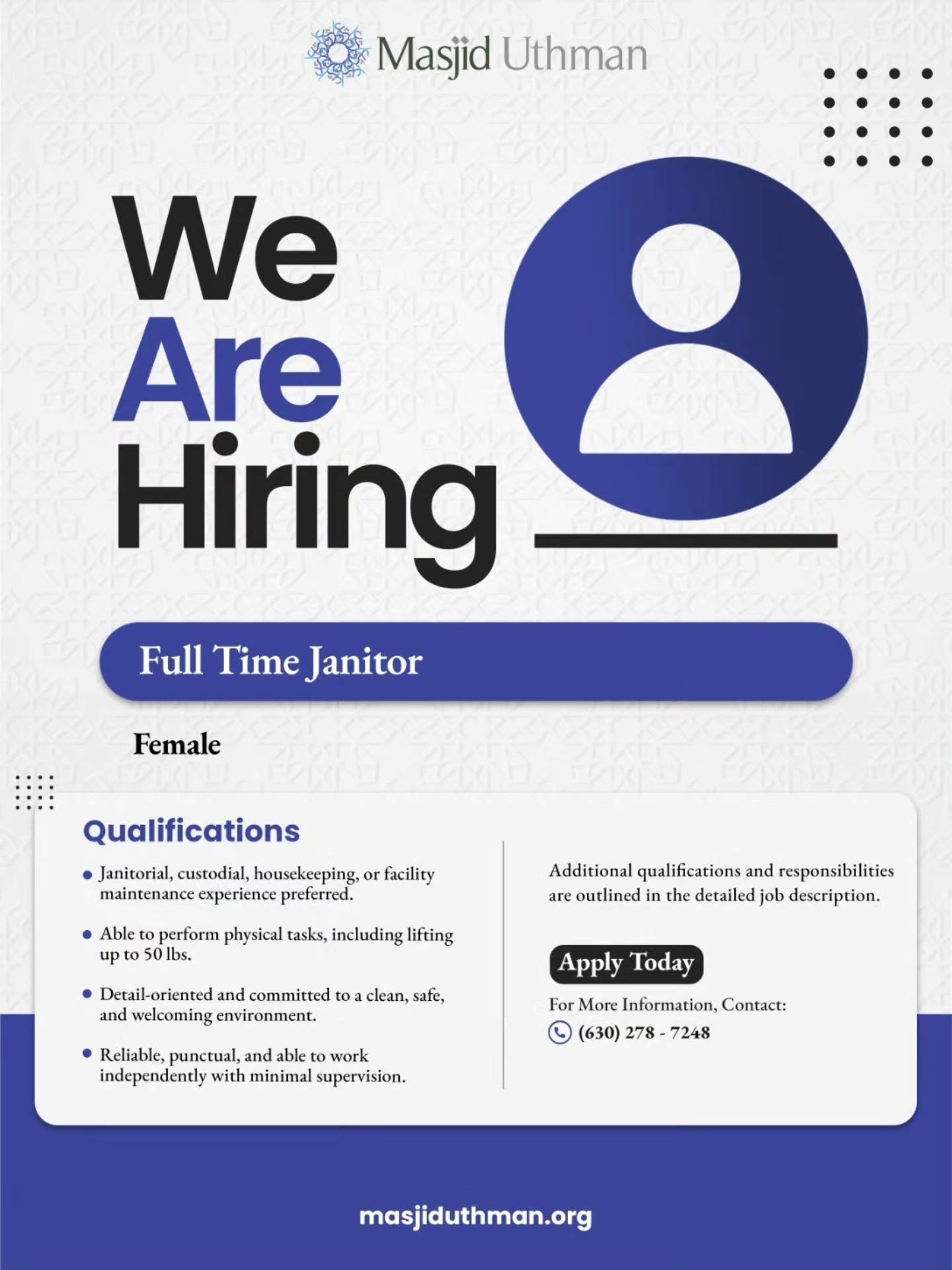 📢 *We're Hiring*