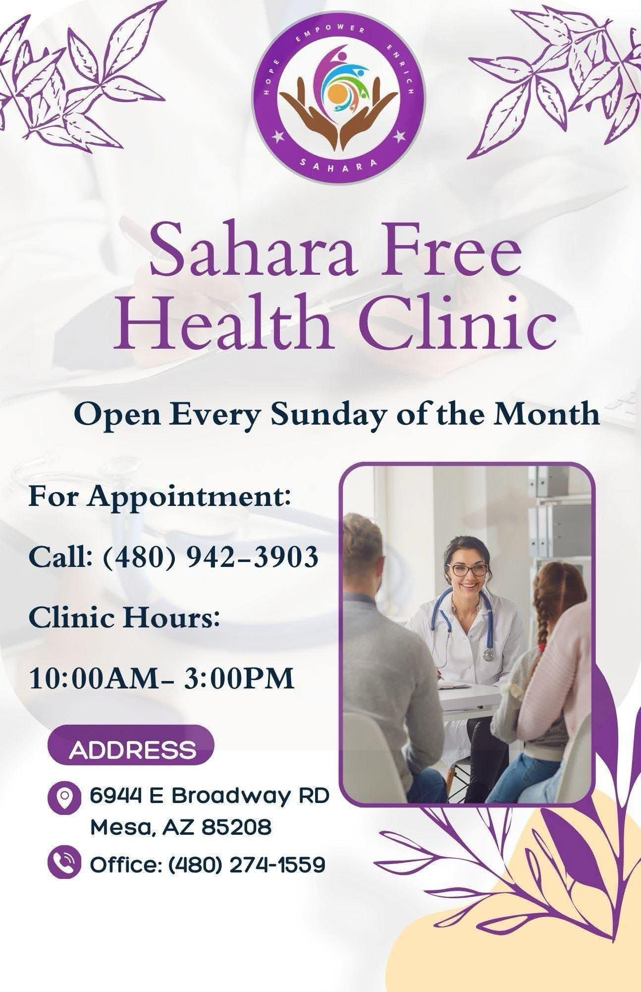 🩺 Sahara Free Clinic – Open