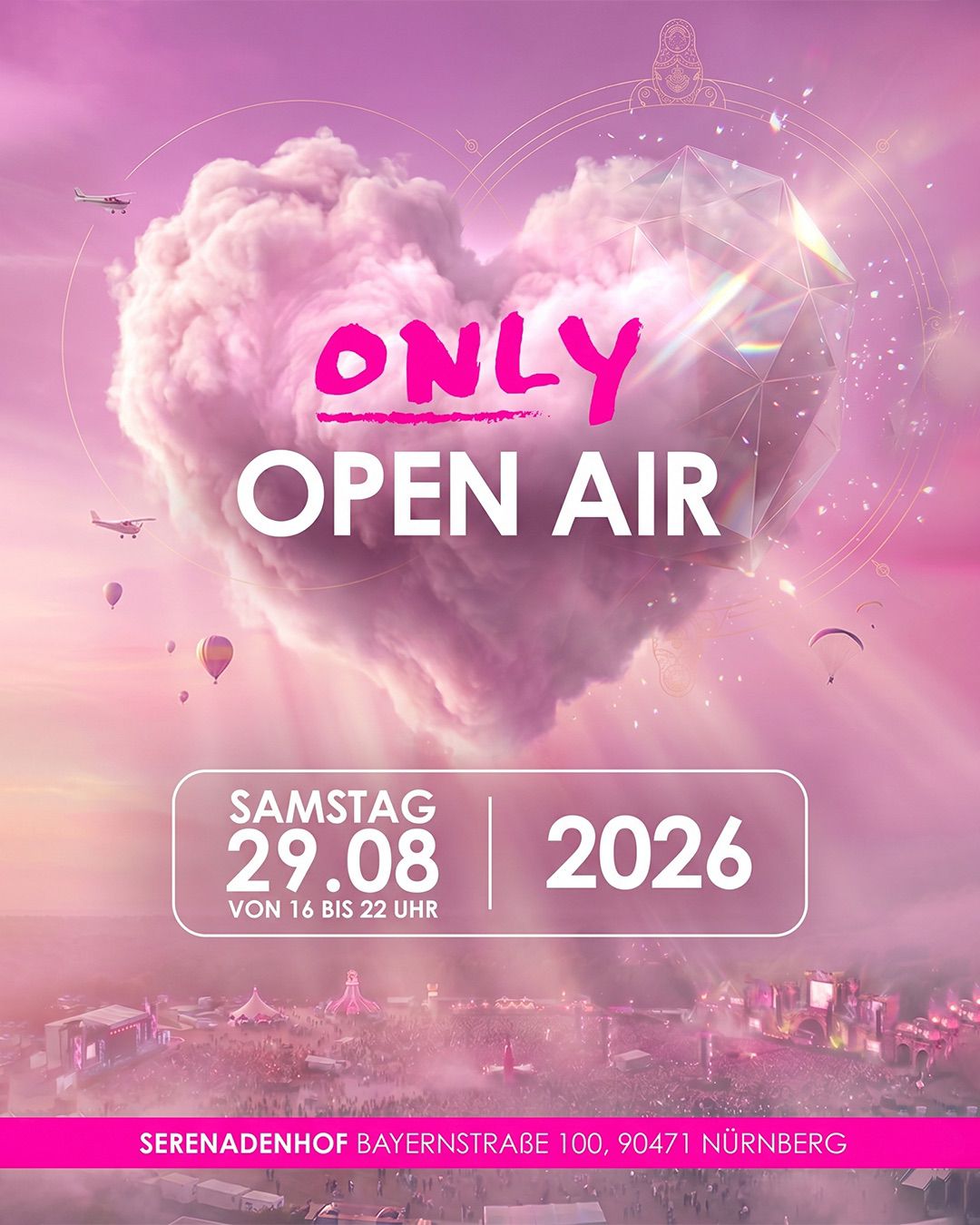 ONLY OPEN AIR | Samstag, 29.08.2026 - Event im ONLY Club Nürnberg