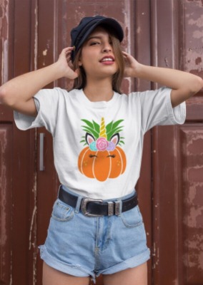 Thankful Pumpkin T-shirt  Unicorn Thanksgiving Apparel  | Etsy