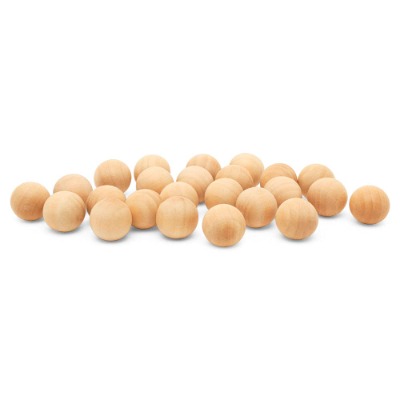3/4 inch Round Wooden Ball, Bag of 50 Unfinished Wood Round Balls, Hardwood Birch, Small Wooden Balls, for Crafts and Building, 3/4 inch Diameter. by Woodpeckers