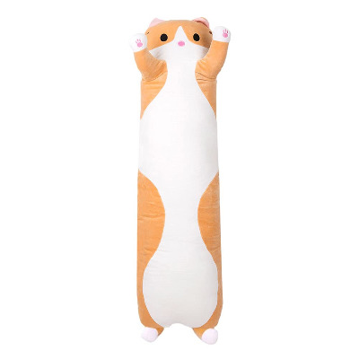 Cat Plush Toy Long Cotton Cute Cat Doll Plush Toy Soft Cotton Stuffed Sleeping Pillow Great Gift for Your Girlfriend or Kids