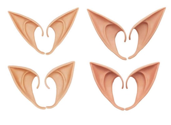 4 Pairs Halloween Latex Elf Demon Ears Cosplay Fairy Pixie Elf Ears Elven Vampire Fairy Ears for Cosplay Halloween Party