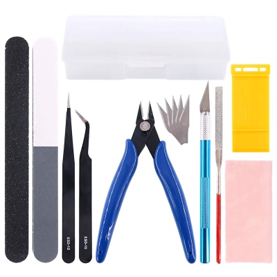 Keadic Professional 14Pcs Gundam Model Basic Tools Craft Set with a Plastic Case for Various Gundam Model Assemble Building