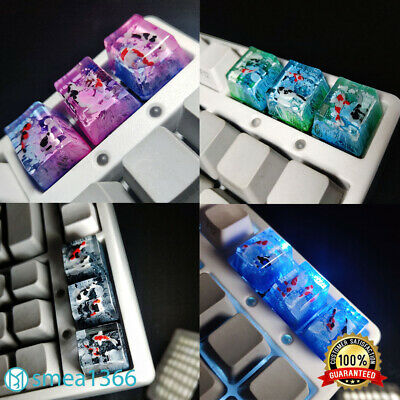 Backlit Key Cap For Cherry MX Mechanical Koi Fish Resin Artisan Keycaps 1U  | eBay