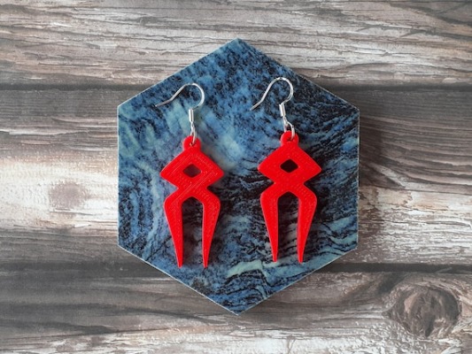 Hades Symbol Earrings Lightweight Dangle Earring Set 3D | Etsy Canada