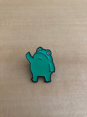 Mini Enamel Frog Pin | Etsy